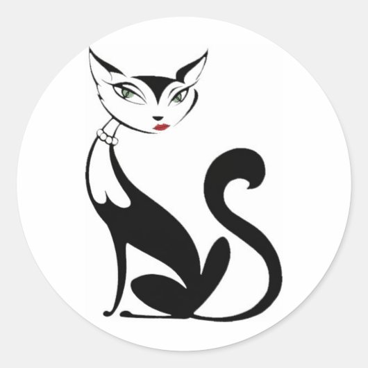 Vixen Cat Ronde Sticker (Voorkant)