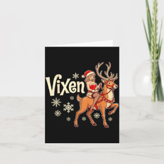 Vixen kerst rendier pin-up meisje vintage sint kaart
