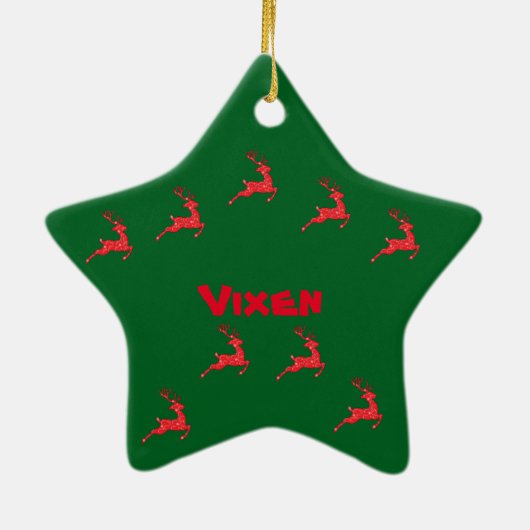 Vixen Ornament in kleuren (Achterkant)