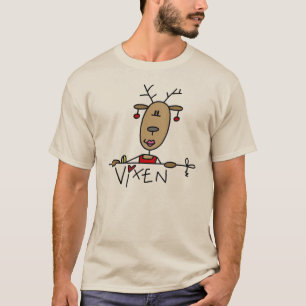 Vixen Reindeer Kerstoverhemden en cadeautjes T-shirt