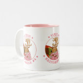 VIXEN REINDEER Pink Mug à deux tons (Devant gauche)