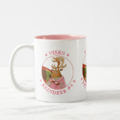 VIXEN REINDEER Pink Mug à deux tons (Gauche)