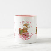 VIXEN REINDEER Pink Mug à deux tons (Centre)