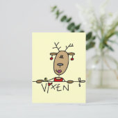 Vixen Reindeer Tshirts en Gifts Briefkaart (Staand voorkant)