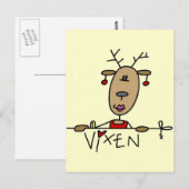Vixen Reindeer Tshirts en Gifts Briefkaart (Voorkant / Achterkant)
