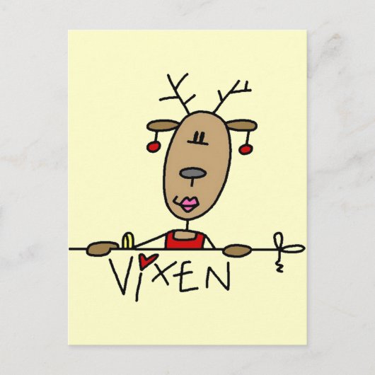 Vixen Reindeer Tshirts en Gifts Briefkaart (Voorkant)