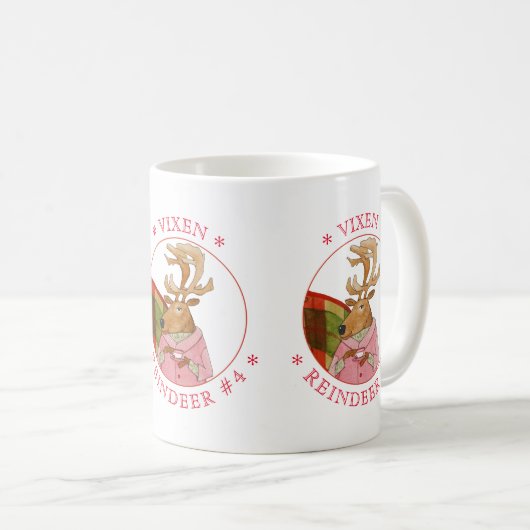 VIXEN REINDEER White Mug (Devant droit)