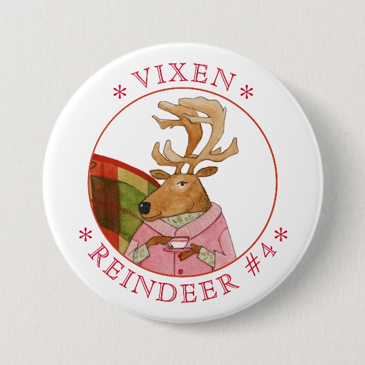VIXEN RENDIEREN Ronde Pin Button (Voorkant)