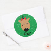 Vixen renindeer Classic Round Sticker (Envelop)