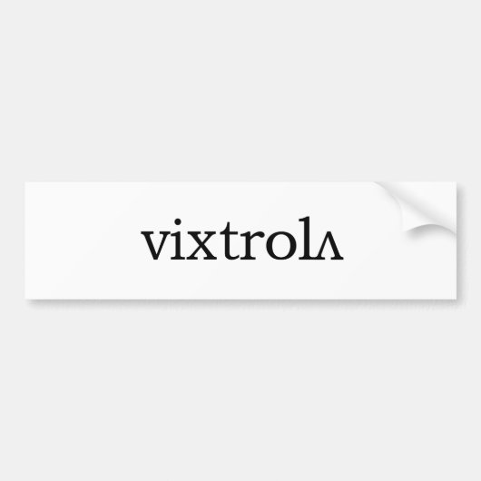 vixtrolasticker bumpersticker (Voorkant)