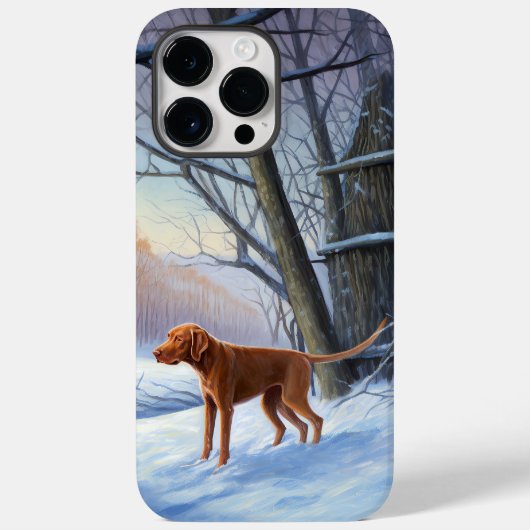 Vizla laat het sneeuwen Kerstmis Case-Mate iPhone Case (Achterkant)