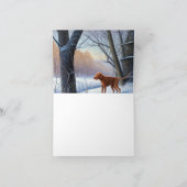Vizla laat het sneeuwen Kerstmis Kaart (Binnen)