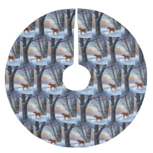 Vizla laat het sneeuwen Kerstmis Kerstboom Rok