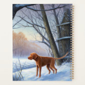 Vizla laat het sneeuwen Kerstmis Planner (Achterkant)