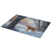 Vizla laat het sneeuwen Kerstmis Snijplank (Hoek)