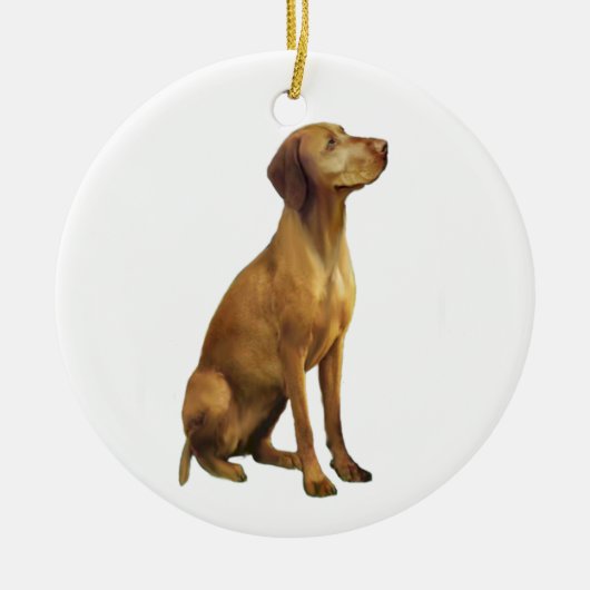 Vizsla (A) Keramisch Ornament (Voorkant)