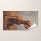 Vizsla à l'automne Feuilles automne Inspire (Serviette à main)