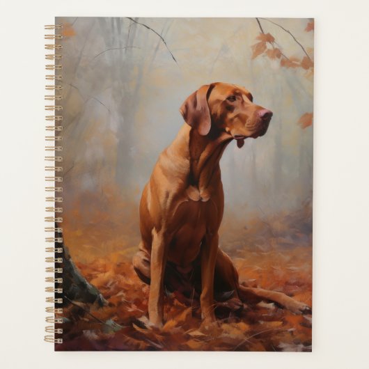 Vizsla à l'automne Feuilles automne Inspire (Devant)