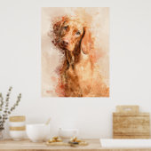 Vizsla Aquarel Poster (Keuken)