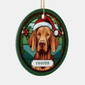 Vizsla Ceramic Circle Ornement (Droite)