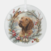 Vizsla Christmas Glas Ornament (Voorkant)