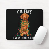 Vizsla Christmas I'm Fine Everything Is Fine  Muismat (Met muis)