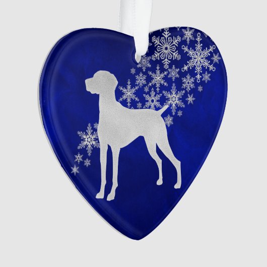 Vizsla de flocon de neige en argent bleu (devant)
