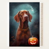 Vizsla d'Halloween avec la peur Citrouille (Dos)