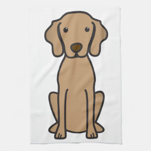 Vizsla Dog Cartoon Theedoek