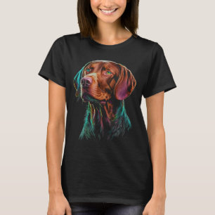 Vizsla Dog Colorful Dog Mam Pap Mannen Vrouwen T-shirt