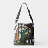 Vizsla Dog Elf Forest Crossbody Tas (Voorkant)