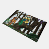 Vizsla Dog Elf Forest Deurmat (Schuin)