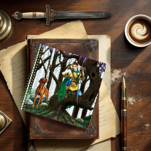Vizsla Dog Elf Forest Notitieboek