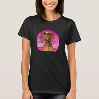 Vizsla Dog for Girls Women Retro Hungarian Vizsla T-shirt