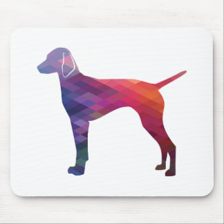 Vizsla Dog Geometric Pattern Silhouette Paars Muismat