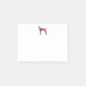 Vizsla Dog Geometric Pattern Silhouette Paars Post-it® Notes (Voorkant)
