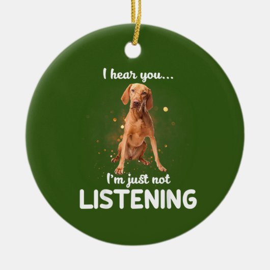 Vizsla Dog Keramisch Ornament (Voorkant)