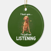 Vizsla Dog Keramisch Ornament (Links)