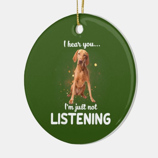 Vizsla Dog Keramisch Ornament (Links)