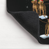 Vizsla Dog Santa Sleigh Flying Funny Magical Chris Muismat (Hoek)