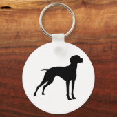 Vizsla Dog Silhouette (zwart) Sleutelhanger (Voorkant)