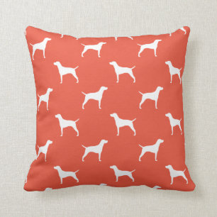 Vizsla Dog Silhouettes Patroon Decoratief Kussen