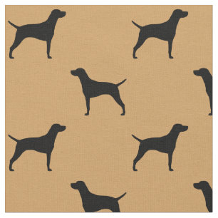 Vizsla Dog Silhouettes Pattern Stof