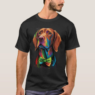 Vizsla Gay Pride Hond LGBT Regenboogvlag op Vizsla T-shirt