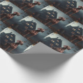 Vizsla Halloween eng Cadeaupapier (Hoek)