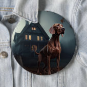 Vizsla Halloween eng Ronde Button 6,0 Cm (In situ)