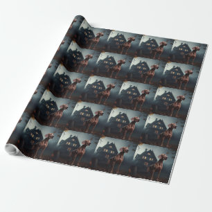 Vizsla Halloween engwekkend Cadeaupapier