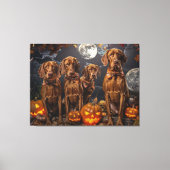 Vizsla Halloween Spooky Canvas Afdruk (Voorkant)