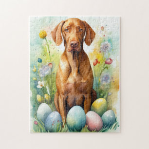 Vizsla Hond met Paaseieren Vakantie Legpuzzel