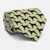 Vizsla Hond Silhouetten Stropdas (Opgerold)